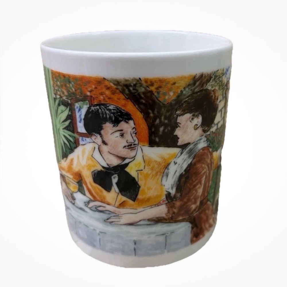 Chaleur Coffee Mug Master Romantics Artwork MANET Chez Le Pere Lathuille Burrows